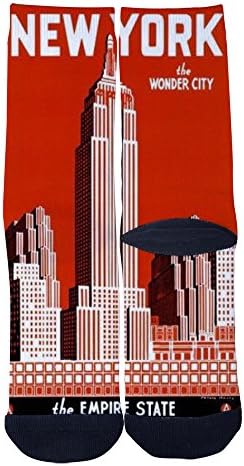 Empire State Building in New York Custom Socks Creative Socks for Men/Women Casual Cartoon Socks Black