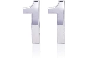 TRIPDOCK 2.75 Inch Self Adhesive House Numbers- Door Address Number for Mailbox/Home/Hotel/Office/Condo/Apartment, Silver, Double 1