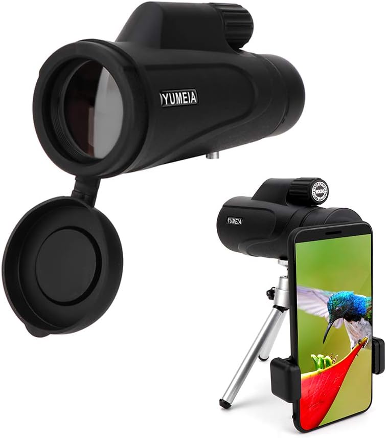 High Definition Monocular Telescope and Quick Smartphone Holder, High Power 16X50 Waterproof Monocular Bak4 Prism with Tripod for Wildlife Bird Watching Hunting Camping