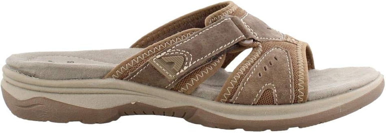 Amazon.com | Earth Origins Women's, Henley Sandal Brown 8.5 M | Slides
