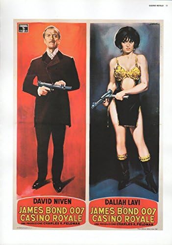2002 Vintage JAMES BOND 007 "CASINO ROYALE" ITALIAN MINI POSTER Art Plate Litho