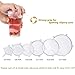 Six-qu Silicone Storage Covers, 6-Pack of Various Sizes Silicone Stretch Lids for Bowl, Can, Jar, Glassware, Food Saver Covers Safe in Dishwasher, Microwave and Freezer
