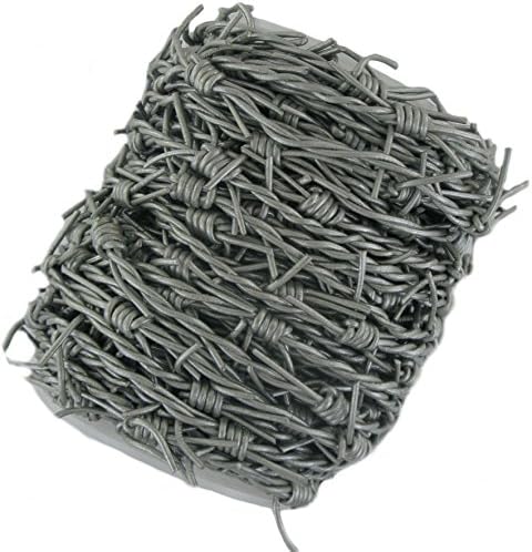 Silver/Grey Leather Barbed Wire