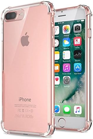iPhone 8 Plus Case, iPhone 7 Plus Case,BAKESOG Crystal Clear Cover Case [Shock Absorption] with Transparent Hard Plastic Back Plate and Soft TPU Gel Bumper