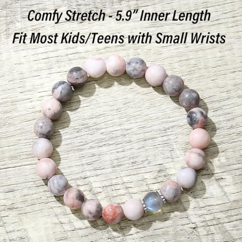 THEMEROL Christmas Stocking Stuffers for Kids/Girls/Teens-Love/Encouragement-Natural Crystal Bracelets-Handmade Cute Gifts