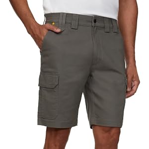 CAT Caterpillar Worwear Men's Cargo Flex Shorts (US, Numeric, 36, Regular, Regular, Gray)