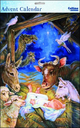 Advent Calendar (WDM9981) - Baby Jesus - Glitter Varnished