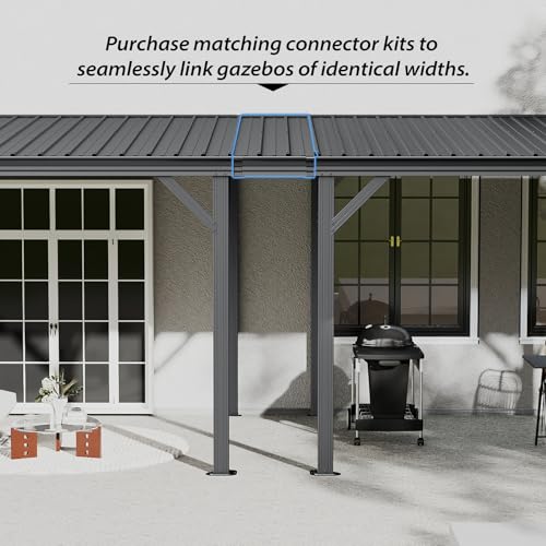 Domi 10x14 Lean-to Hardtop Gazebo Review: Wall-Mounted Patio Shelter with Gutter System image 24