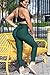GILLYA Booty Yoga Pants Women High Waisted Ruched Butt Lift Textured Tummy Control Scrunch Leggings (Dark Green, S)thumb 4