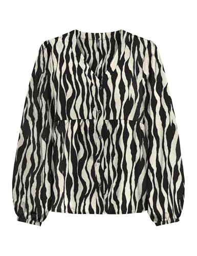 ONLY Onlnova Life Elite L/S Ebba Top, Nero, L Donna