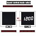 Zeekoo Wooden LED Digital Alarm Clock, Displays Time Date and Temperature, Cube USB/3AAA Battery Powered Sound Control Desk Alarm Clock for Kid, Home, Office, Daily Life, Heavy Sleepers … (Black-1)