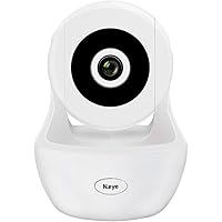 Wireless Camera 1080P HD Monitor Home Dome Camera Pet Monitor WiFi Mobile Phone Monitor Indoor Night Vision 360° Panorama（White）