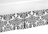 Queen Bed Skirt for Black and White Isabella Bedding Sets by Sweet Jojo Designs