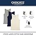 CHEROKEE Women's 3 Piece Ladies Cotton Tank, Pack White/Heather Grey/Black, XL