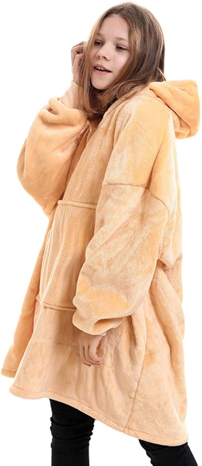 MX kingdom Oversized Hoodie Blanket Fluffy Blanket Hoodie for Men Women