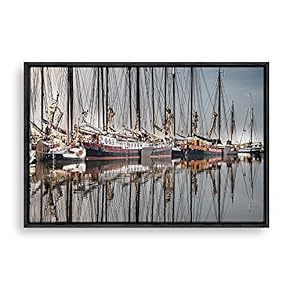 Framed Canvas Wall Art Voyage Canvas Prints Home Artwork Decoration for Living Room,Bedroom - 16x24 inches