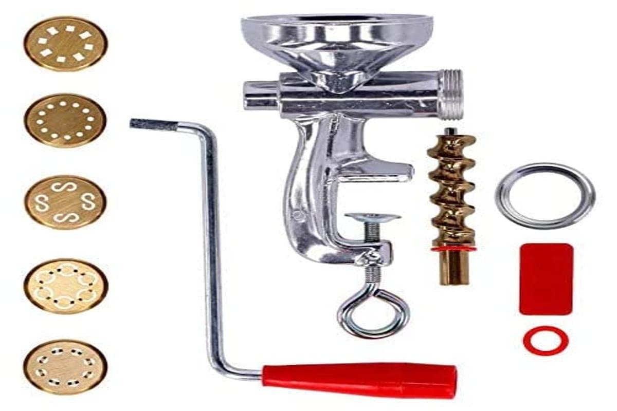 Press for Fresh Pasta with 5 Brass Draw Files, Dustproof Case and Aluminum Ferrule | for Spaghetti, Macaroni, Bucatini, Homemade and Guitar - Pasta Maker