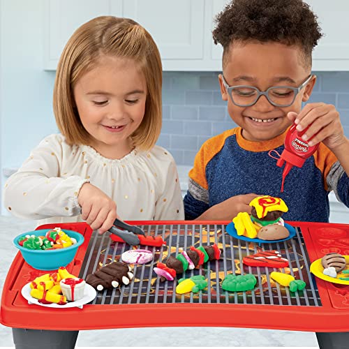 PlayDoh Kitchen Creations Big Grill Playset 40Piece BBQ Toy for Kids
