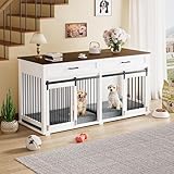 VEIKOU Dog Crate Furniture with 2 Storage