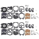 Dalom Pack of 2 K10-WAT Carburetor Repair Kit for Walbro Carb Poulan Craftsman Chainsaw Trimmer Weedeater Leaf Blower