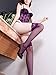 Toptim Womens Lace Top Sheer Thigh-High Stockings 3 Pairs Black Red Purple One Size