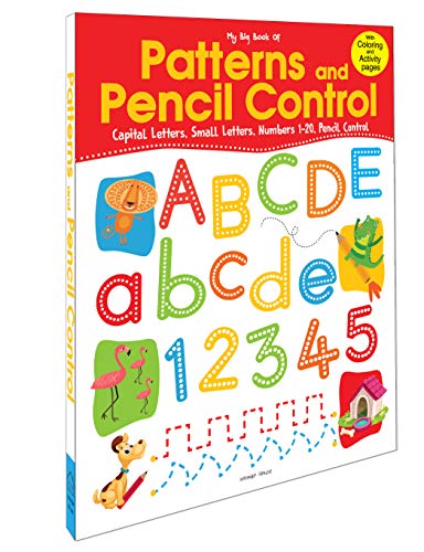 Wonder House Books My Big Of Patterns And Pencil Control : Interactive Activity For Children To Practice Patterns, Numbers 1-20 Alphabet