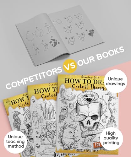Drawing Book How to Draw Coolest Things Fantasy Creatures: This Step-By-Step Guide Will Teach You Draw. Basic and Beyond.