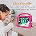 LEDNICEKER Kids Case Built-in Screen Protector for iPad Mini 1 2 3 - Shockproof Handle Kidproof Friendly Foldable Stand Child Case for iPad Mini 1st 2nd 3rd Generation - Magenta/Rose