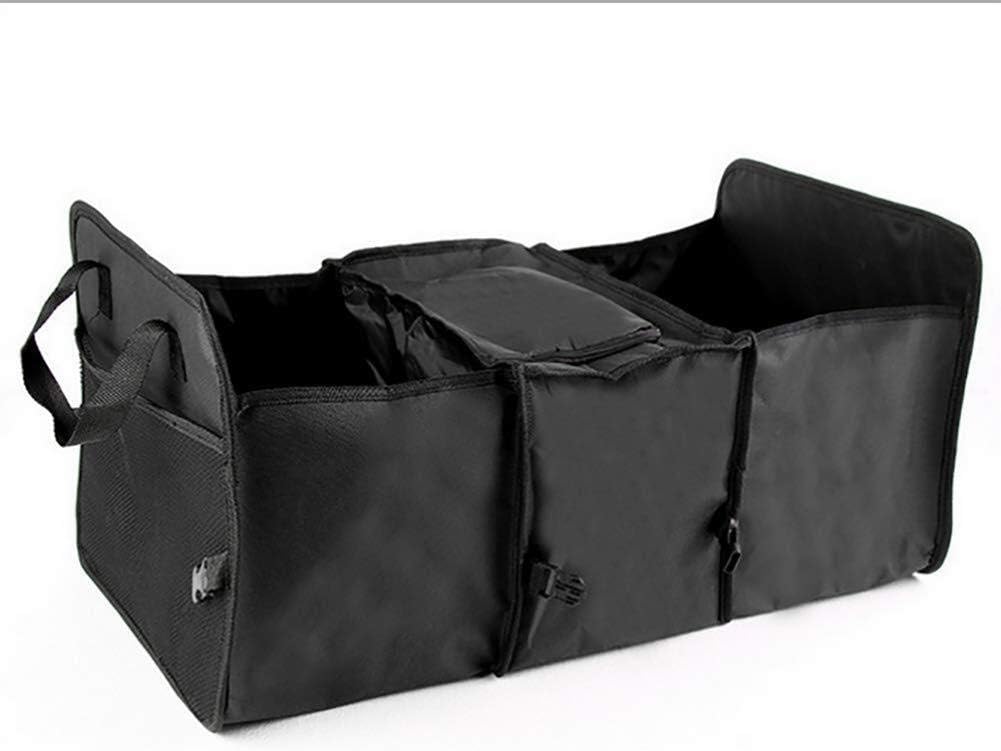 Xinhuatian Luggage Compartment and Rear seat Storage Box-Storage Box with Cooler, Foldable and Waterproof-Front seat, SUV Interior, Black (Color : Black)