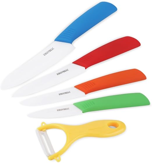 Amazon Com Ebuybest Kitchen Knives Set White Blad Colorful Abs