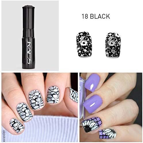 4 Colors Nail Stamping Polish Detailed Painting Stamping Polish Plastic Bottle Colourful Pigment Nail Stamping Gel Manicure Design Drawing Tool 10ml - Image 3