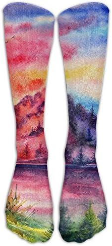 Tree Birds Comfortable Novelty 78% Cotton / 20% Nylon / 2% Spandex Football For Women Or Man High Cotton Socks Knee High Sport Sock