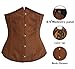 Alivila.Y Fashion Womens Faux Leather Sexy Underbust Waist Training Corset 2686A-Brown-XL