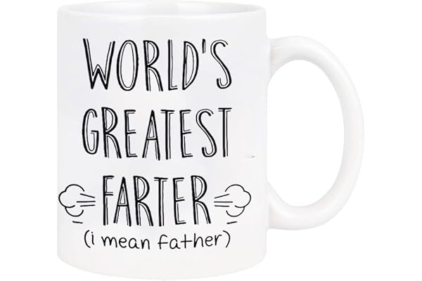 Dad Mugs for Father's Day Funny Birthday Gifts for men World's Best Farter I Mean Father Unique Fathers Day Gift Mugs for Him