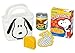 Snoopy American Market 8 Pack BOX Peanuts Movie Cute Mini Scale Table Desk Decor Collectable Model Statue Figure BBQ Shopping Bag Dog house Birthday Cake Wagon Sale Cereal Jar RE-MENT