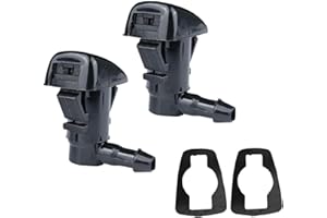Cheriezing Front Windshield Washer Nozzles Wiper Spray Kit Single Hole Compatible with 2008-2012 Fusion, 2008-2012 Milan, 2008-2012 MKZ 2 Pcs Replace# 8E5Z17603A