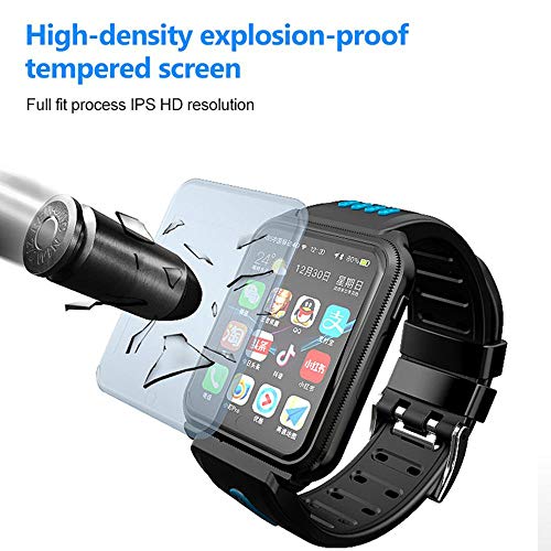 Goglor Kids Smartwatch Phone, Childrens Waterproof SOS Call GSM Sim Touch Screen 4G Smart Tracker Watch, Support WeChat Video Voice Chat/Game/APP Download/Camera/GPS/Lbs/WiFi for Kids Boys and Girls