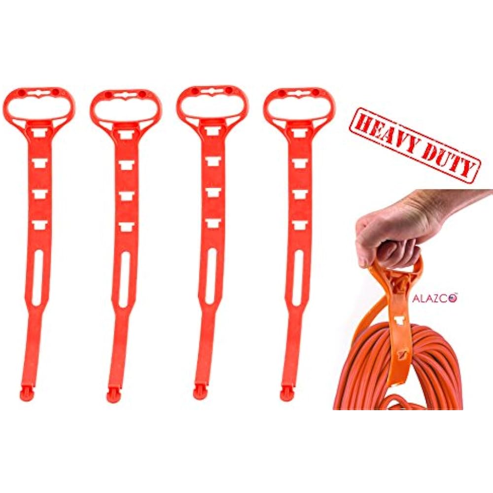 4pc HeavyDuty Cord Organizer With Carry Strap Handle Hanger Extension