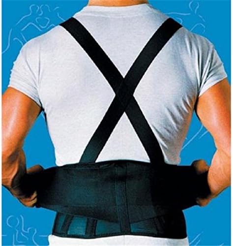 Sport‑Aid 9" Black Back Support with suspenders X-Large Hips 40-55"