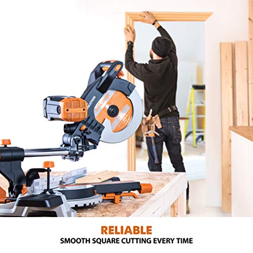 Evolution Power Tools R255SMSDB 10" Multi-Material Double Bevel Sliding Compound Miter Saw - Thumbnail 5