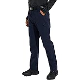 KFUBUO Men's Lightweight Ripstop Tactical Cargo Pants, Water Resistant Hiking Work Pants Relaxed Fit Black