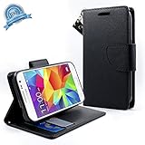 Samsung Galaxy Prevail LTE Case, NageBee - Design Dual-Use Flip PU Leather Fold Wallet Pouch Case for Samsung Galaxy Prevail LTE with free Microfiber Cleaning Cloth (Wallet Black)