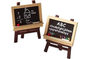 SUPVOX 8pcs Miniature Easel Blackboard Stand for Boys and Girls Double-Sided Chalkboard Toy Decorations for