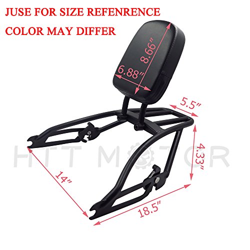 XKMT Group Backrest Sissybar with Luggage Rack for Harley Street 500 750 XG500 XG750 15-17