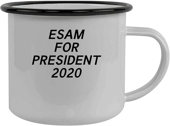 Esam For President 2020 - Stainless Steel 12Oz Camping Mug, Black