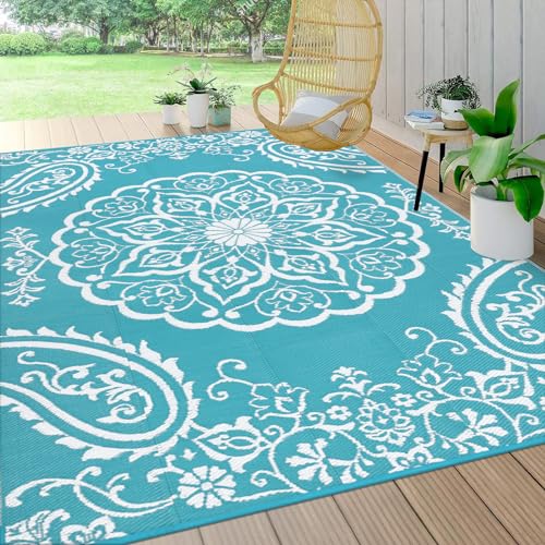 Pauwer Outdoor Rug Boho Teal