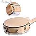 Kmise Banjo Ukulele 4 Strings Uke 23 Inch Concert Size Maple Wood Banjolele
