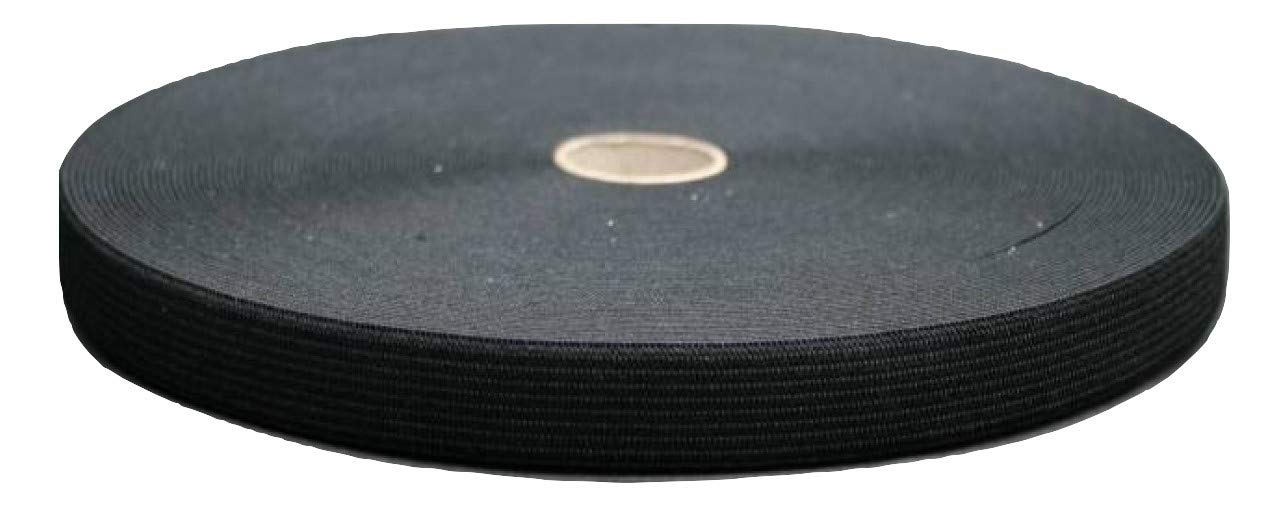 25 Meters (27 Yards) Elastic Band 15 mm Wide - Black
