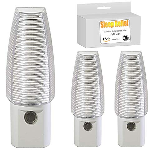 Sleep Relief - Plug-in LED Night Light with Light Sensor - Ultra Low Power Consumption Night Light w