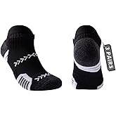HunMilesWild Coolmax Compression Gym Running Socks Athletic Quarter Socks AntiBlister Basketball Cushioned Support